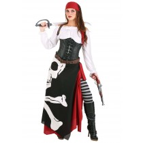 Women's Plus Size Skeleton Flag Rogue Pirate Costume Promotions