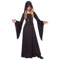 Girl's Deluxe Black Hooded Robe Costume Promotions