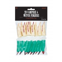 Pack of 20 Witch and Vampire Fingers Promotions