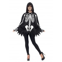 Adult's Poncho Skeleton Costume - Women's