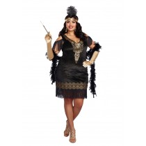 Ladies Plus Size Swanky Flapper Costume Promotions