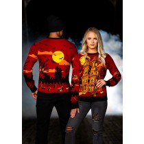 Haunted House Adult Halloween Sweater Promotions