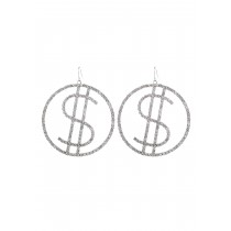 Dollar Sign Rhinestone Costume Earrings Promotions