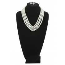 Pearl and Brooch Necklace and Earring Set Promotions