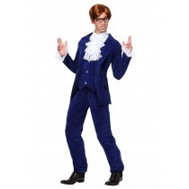 Deluxe Blue 60s Swinger Costume for Men - Men's