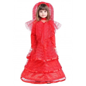 Toddler's Gothic Red Wedding Dress Costume Promotions
