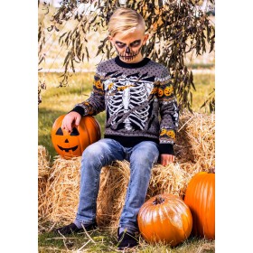 Ripped Open Skeleton Kid's Halloween Sweater Promotions