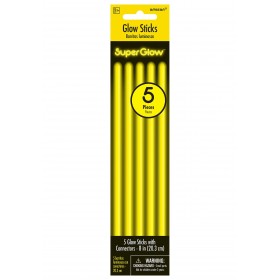 Yellow 8 inch Glowsticks -  Pack of 5 Promotions