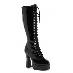 Black Lace Knee High Boots for Women Promotions