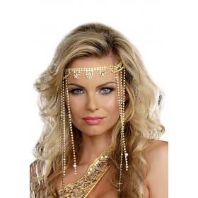 Gold Shimmering Rhinestone Headpiece Promotions