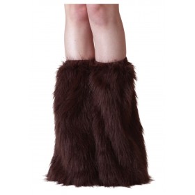 Adult Brown Furry Boot Covers Promotions