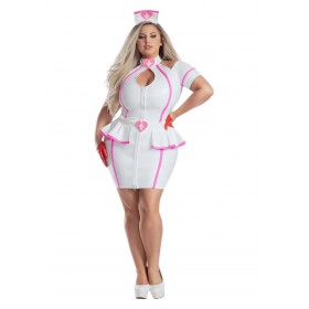 Plus Size Womens Pink Nurse Costume