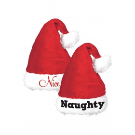 Naughty and Nice Santa Hats - Set of Two Promotions