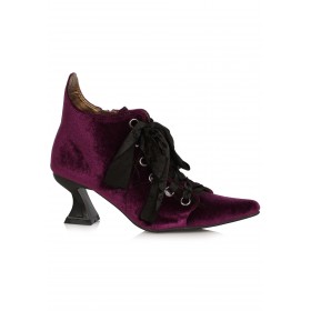 Purple Velvet Witch Bootie for Women Promotions