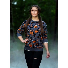 Adult Quirky Kitty Halloween Sweater Promotions