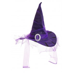 The Black Witch Hat with Purple Veil Promotions