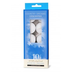 Set of 10 White Unscented Tea Lights Promotions