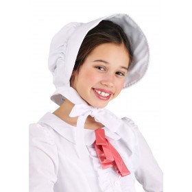 Girls White Pioneer Bonnet Promotions