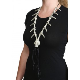 Adult Faux Ivory Necklace W/ Skull Pendant Promotions