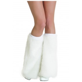 Adult White Furry Boot Covers Promotions