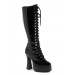 Black Lace Knee High Boots for Women Promotions - 0