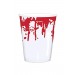 25 Ct. Halloween Bloody Hand Prints 16 oz. Party Cups Promotions - 0