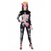 Women's Day of the Dead Catsuit Costume - 0