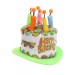 Adult Rainbow Birthday Cake Plush Hat Promotions - 1
