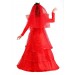 Red Plus Size Gothic Wedding Dress Costume Promotions - 1