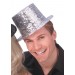 Adult Silver Glitter Top Hat Promotions - 0
