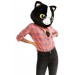 Adult Black Cat Mascot Head Mask Promotions - 0