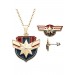 Captain Marvel Necklace/Earring Gift Set Promotions - 0