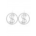 Dollar Sign Rhinestone Costume Earrings Promotions - 0