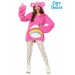 Care Bears Women's Plus Size Deluxe Cheer Bear Hoodie Costume Promotions - 0